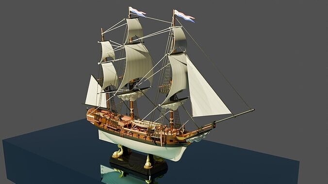 Frigate Model a Hobby and Unique Interior Decoration 3D print model