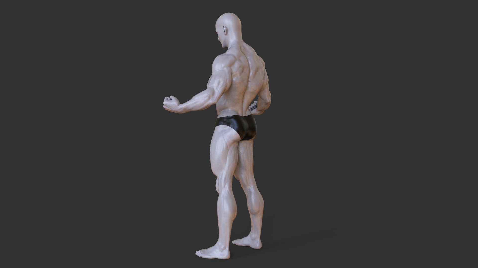 Bodybuilder Pose 3D print model_3