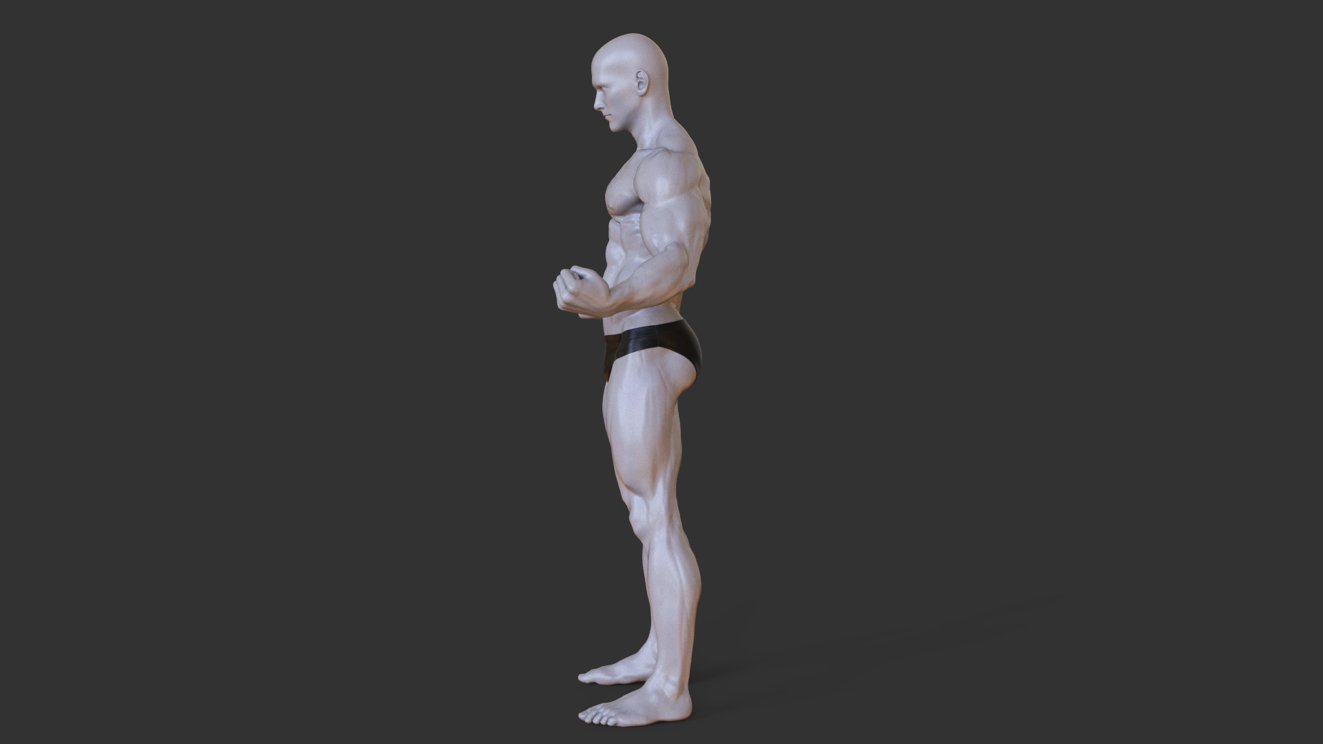 Bodybuilder Pose 3D print model_2
