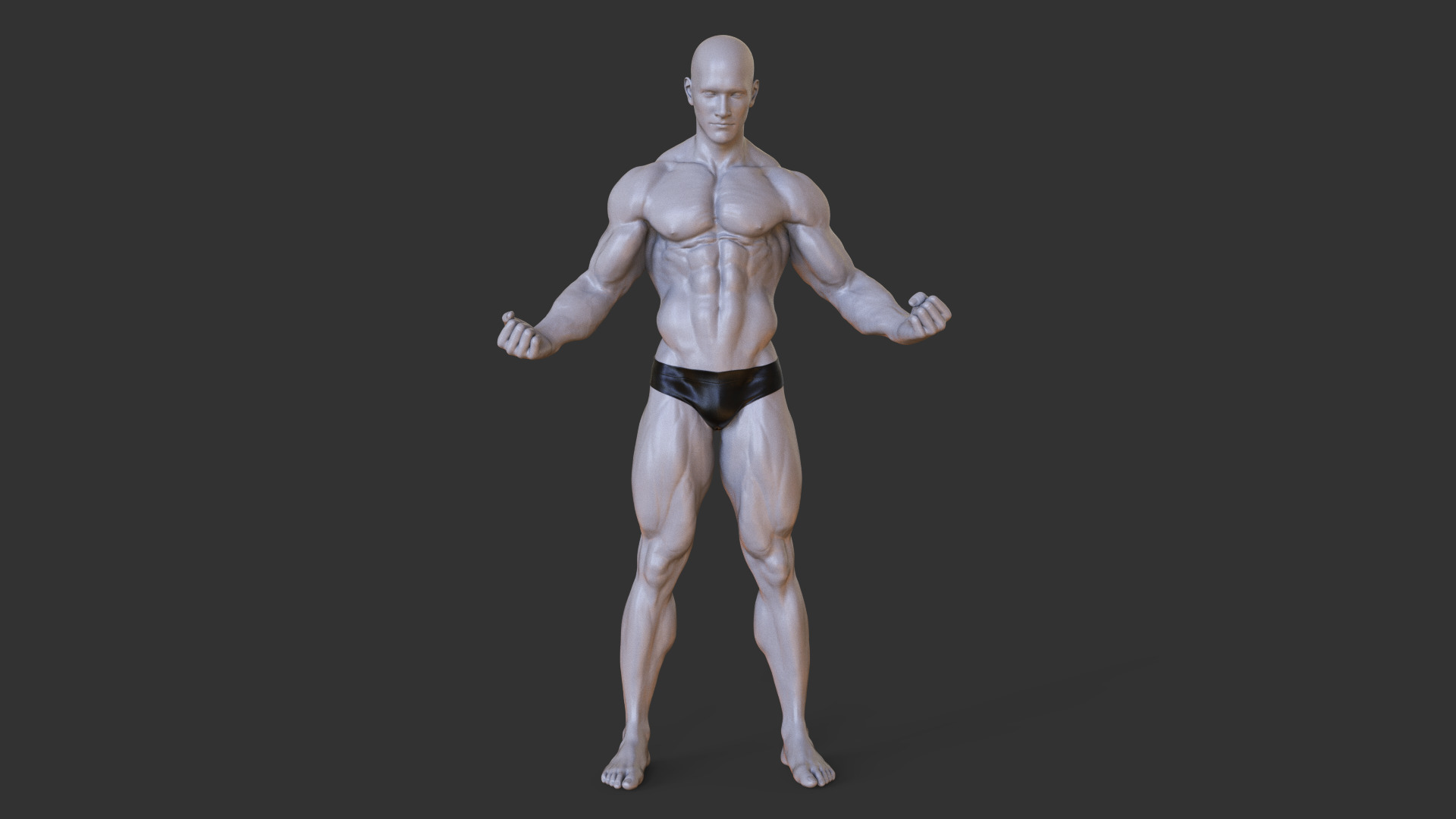 Bodybuilder Pose 3D print model_8