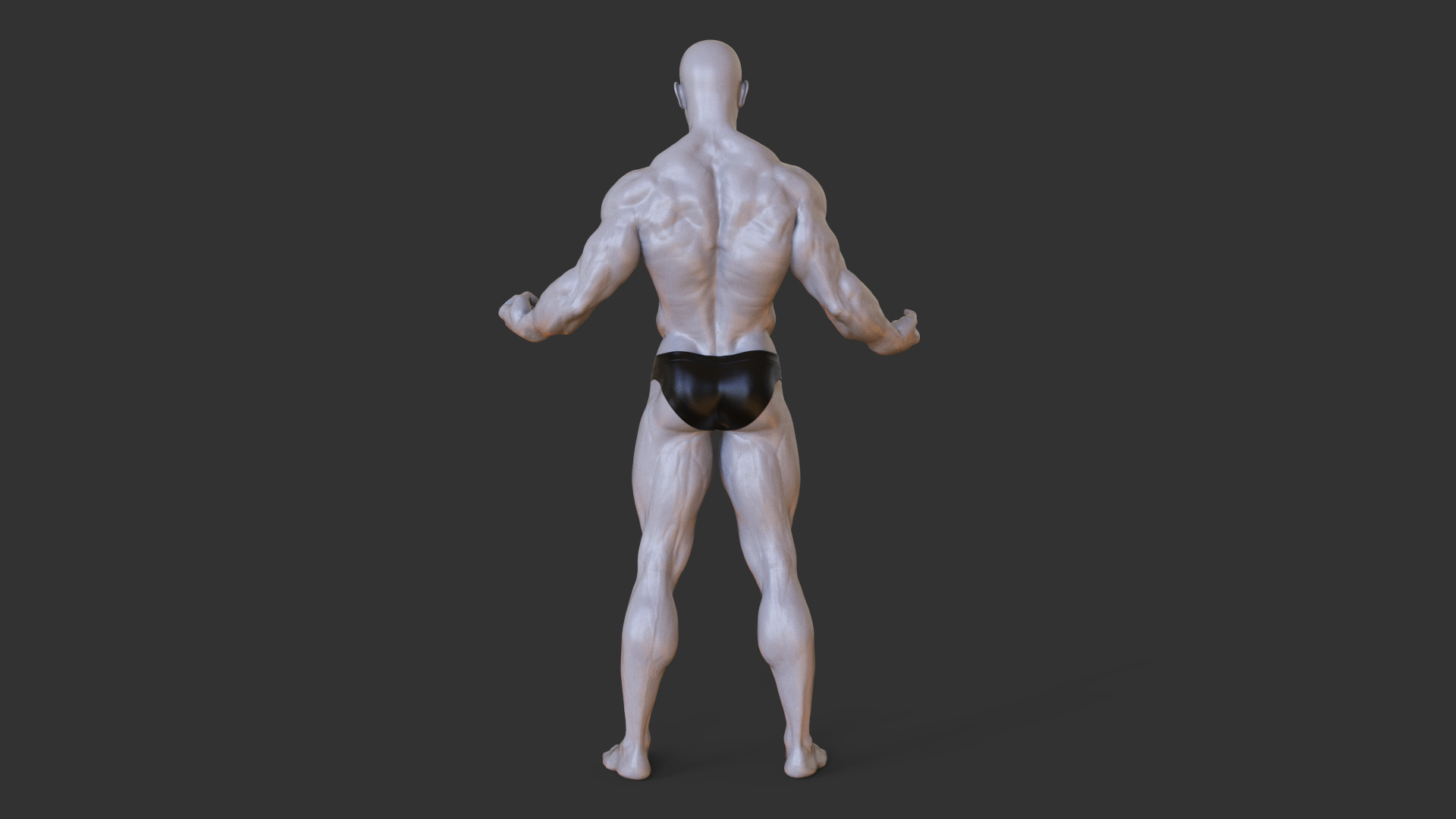 Bodybuilder Pose 3D print model_4