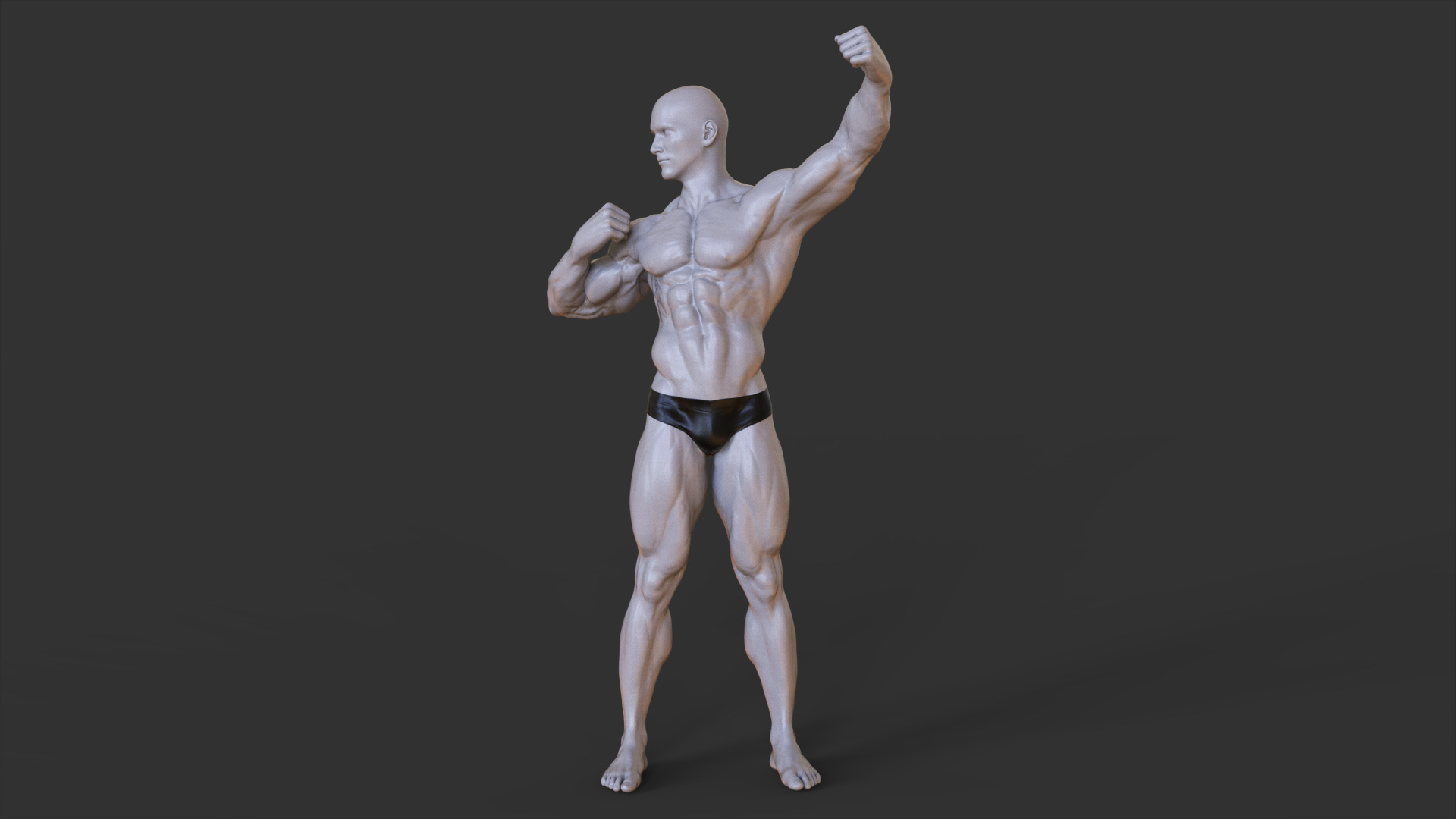 Bodybuilder Pose 3D print model_8
