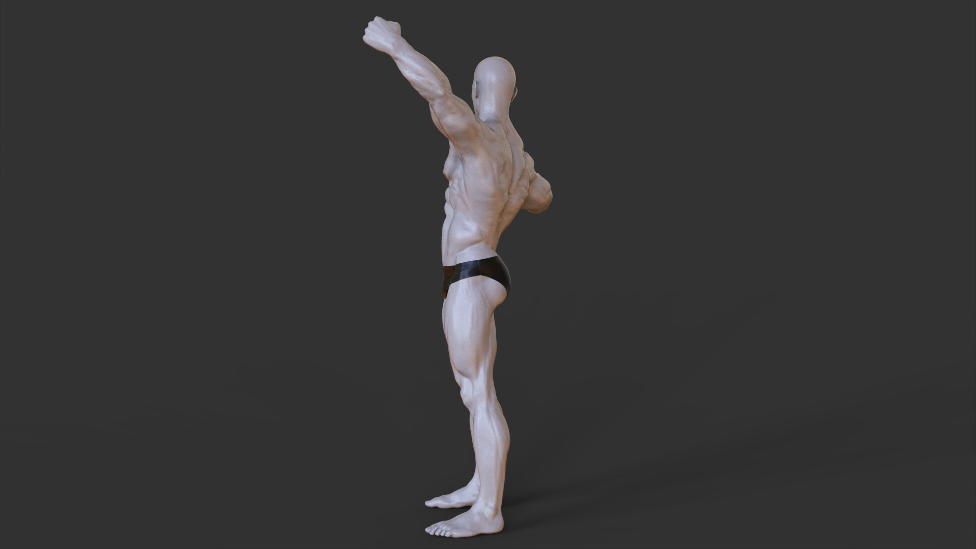 Bodybuilder Pose 3D print model_2