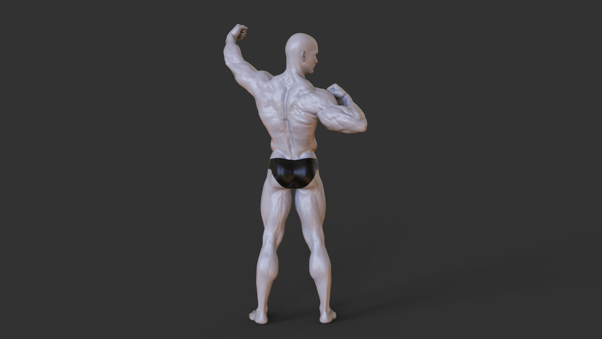 Bodybuilder Pose 3D print model_4