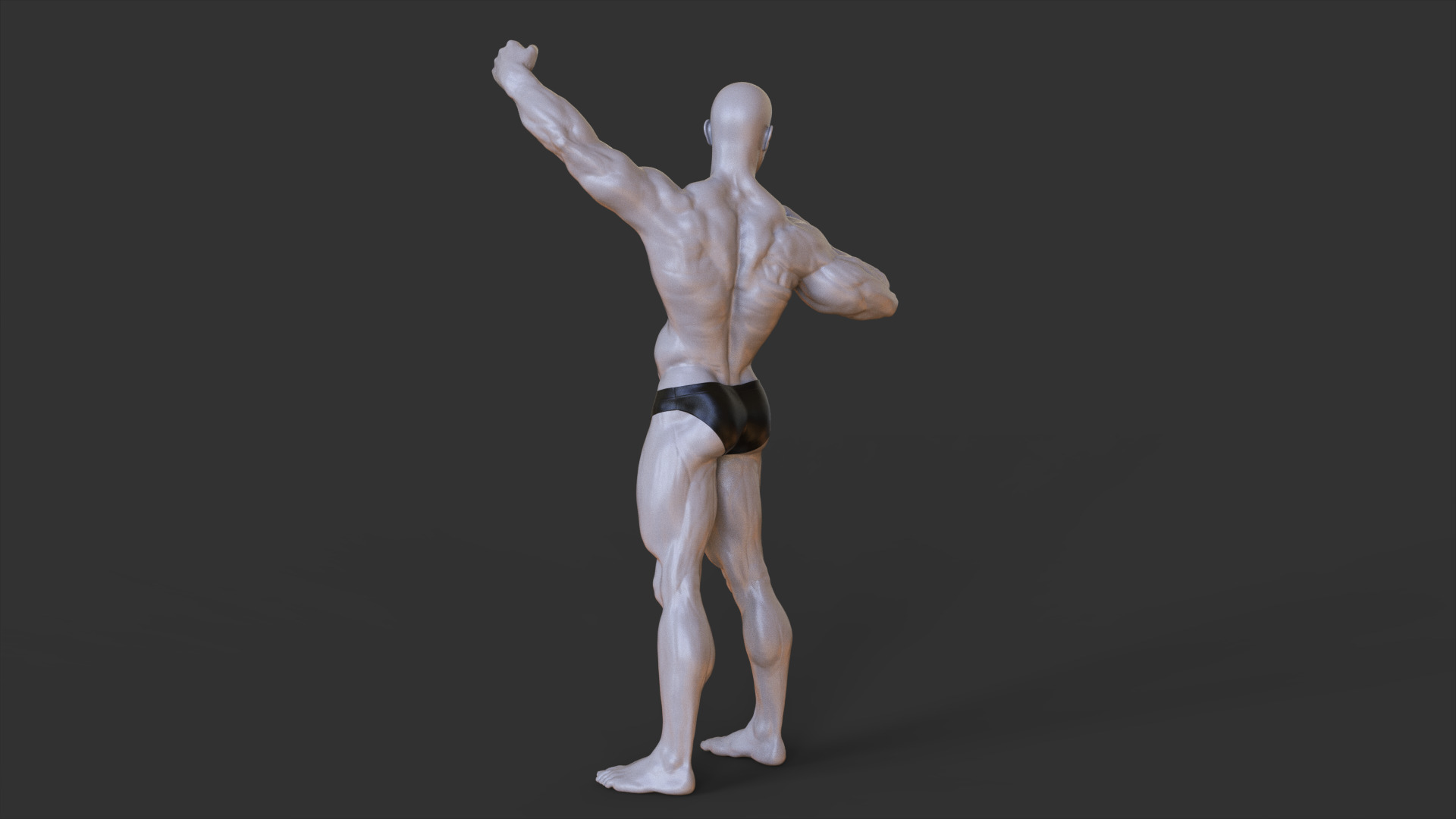Bodybuilder Pose 3D print model_3