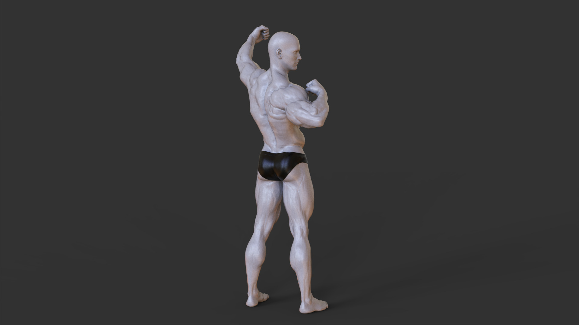 Bodybuilder Pose 3D print model_5