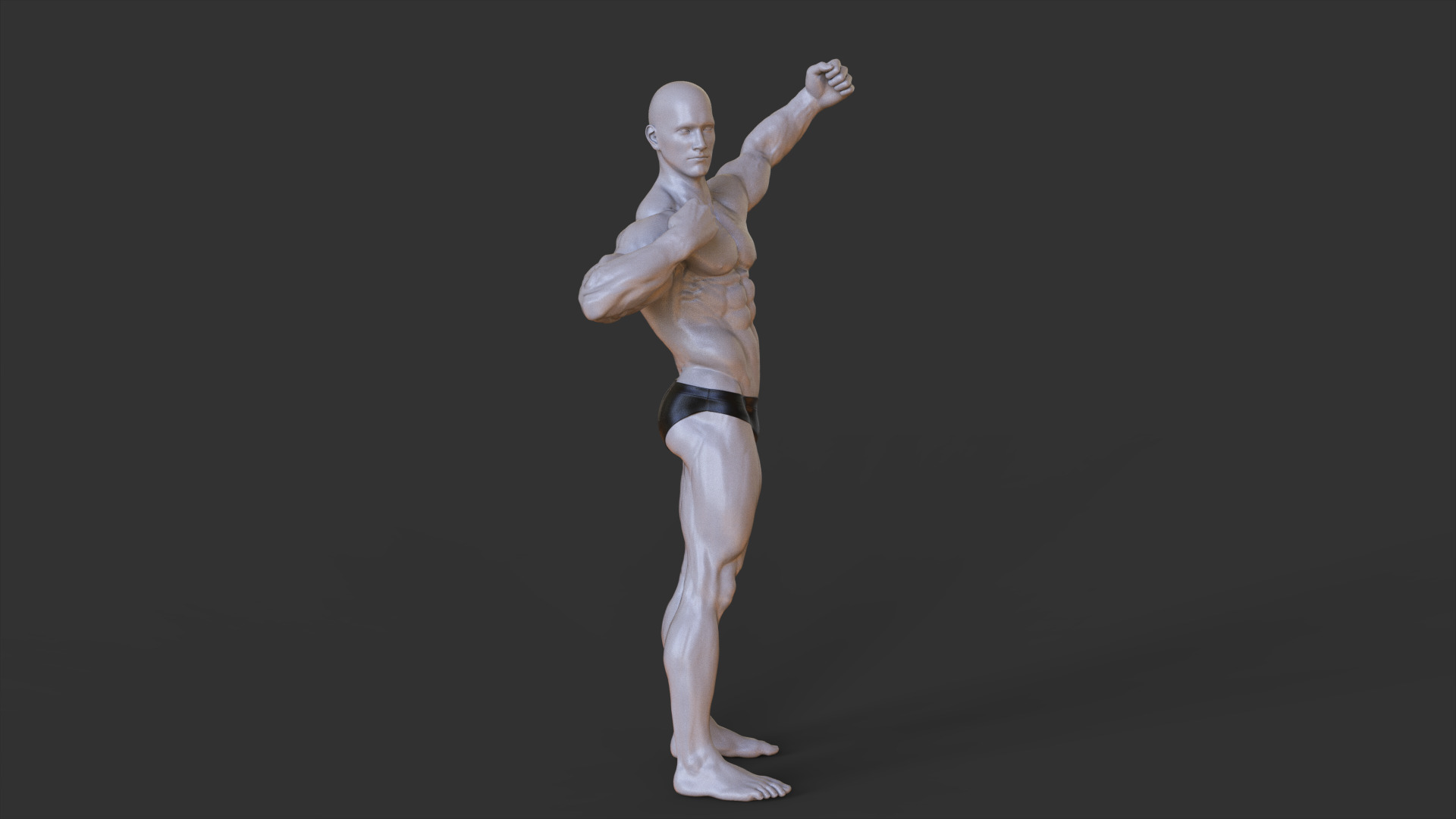 Bodybuilder Pose 3D print model_6