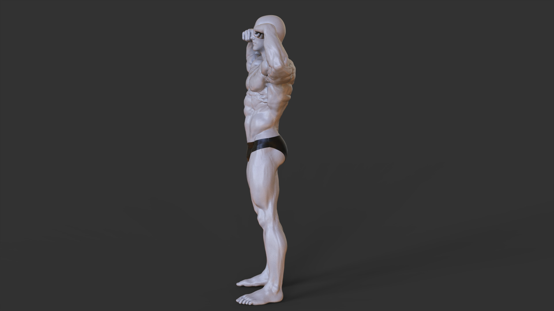 Bodybuilder Pose 3D print model_2