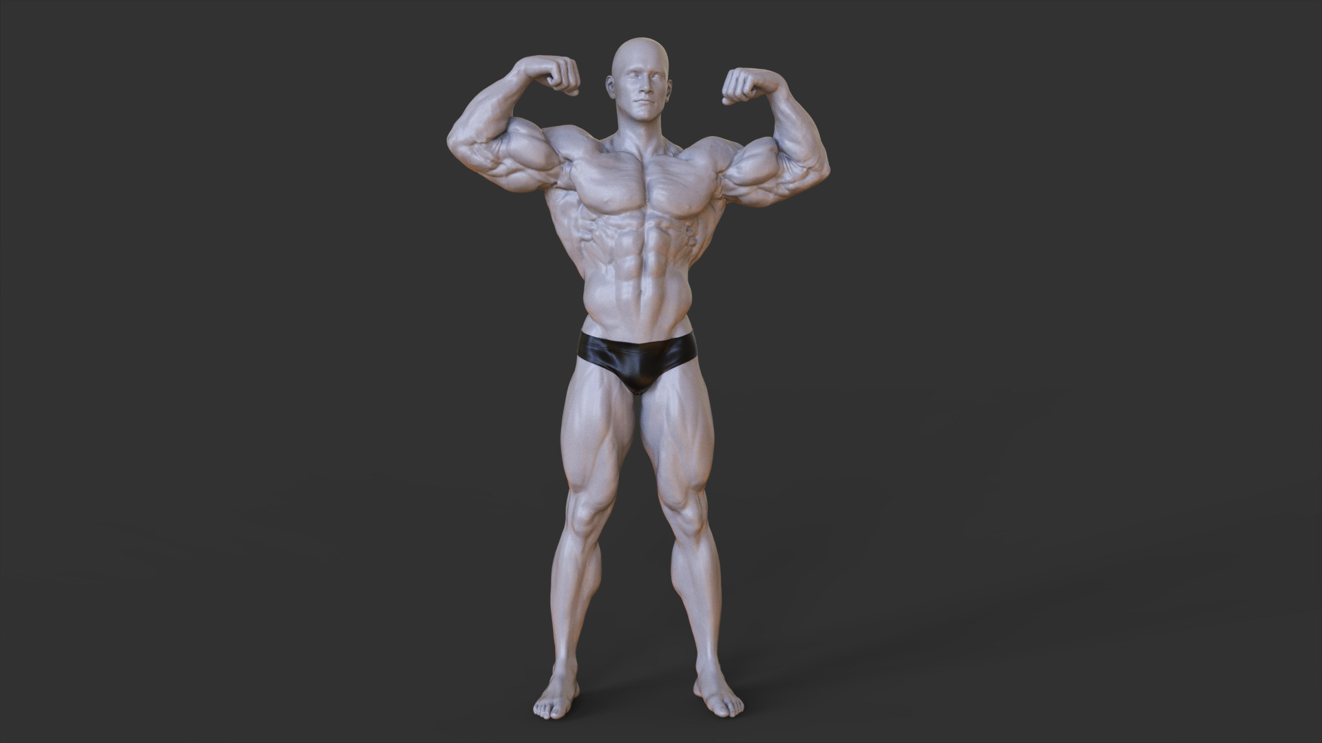 Bodybuilder Pose 3D print model_8