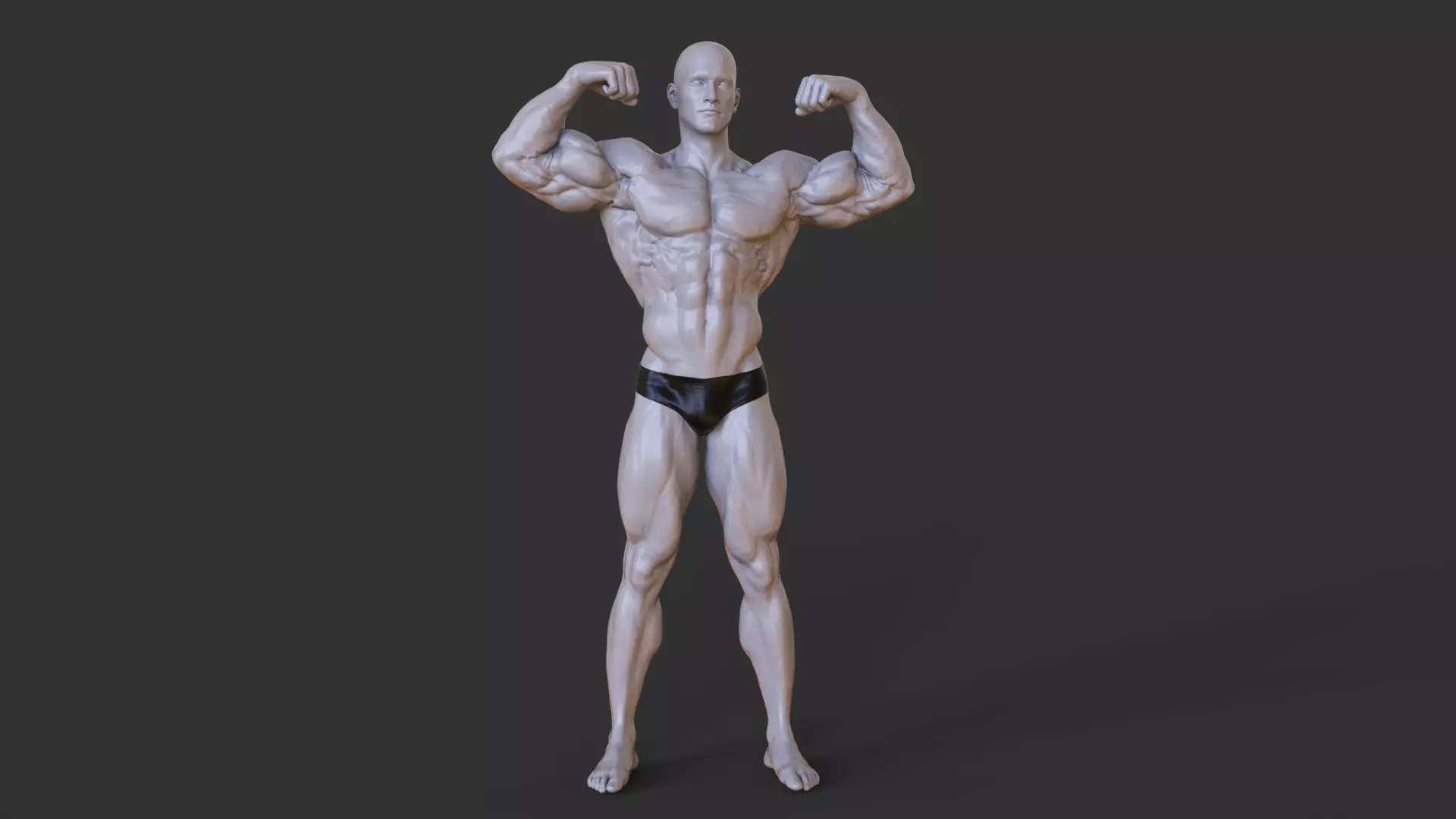 Bodybuilder Pose 3D print model_0