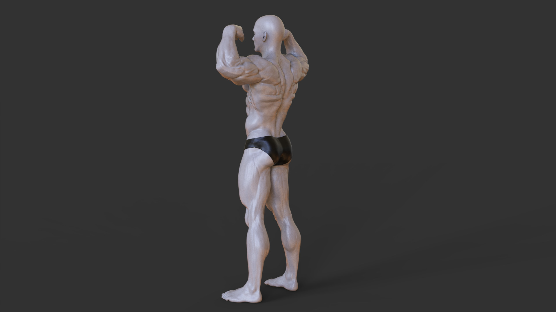 Bodybuilder Pose 3D print model_3