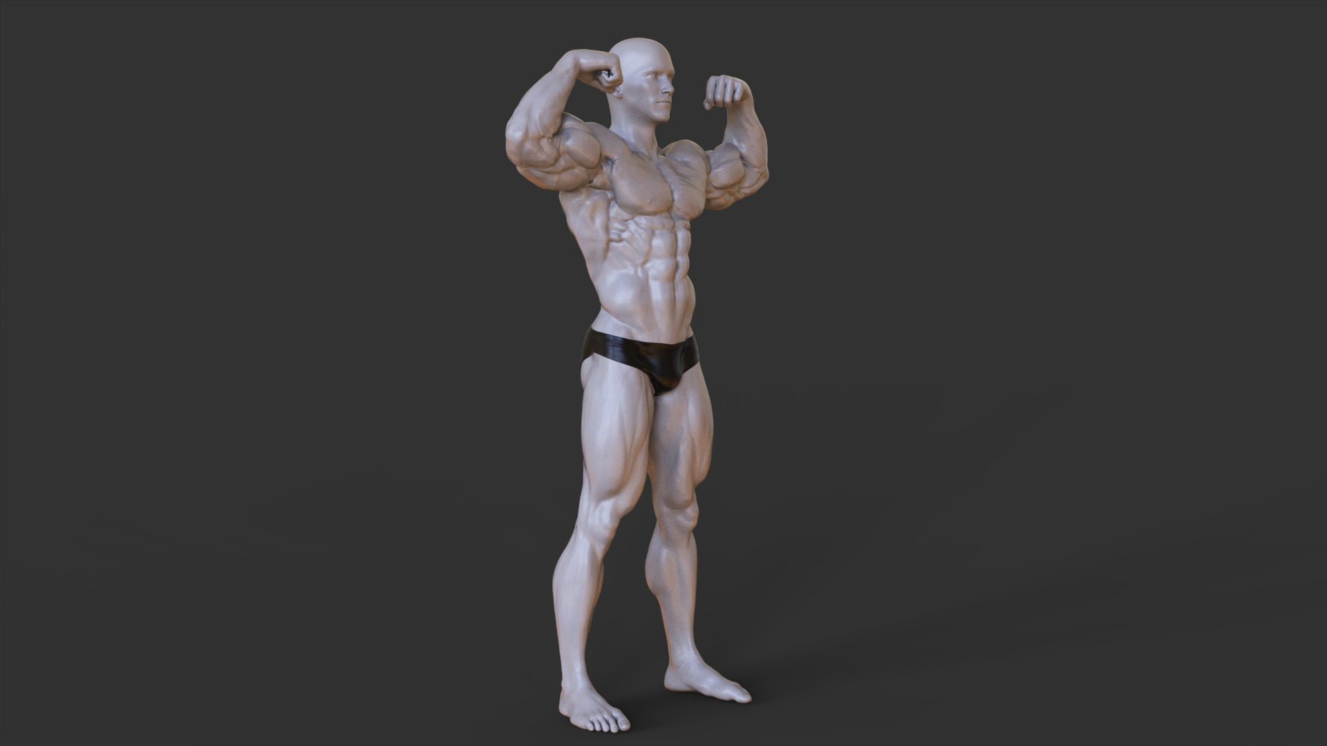 Bodybuilder Pose 3D print model_7