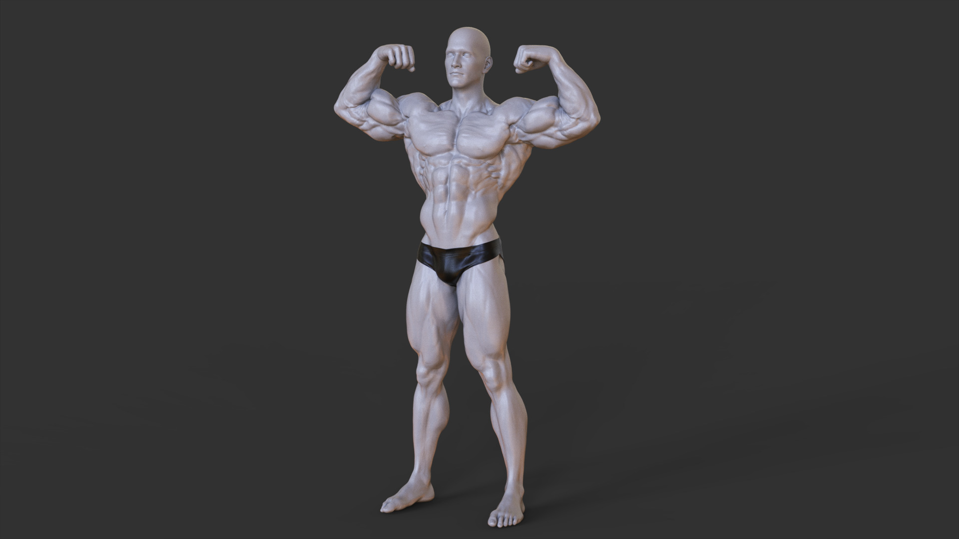 Bodybuilder Pose 3D print model_1