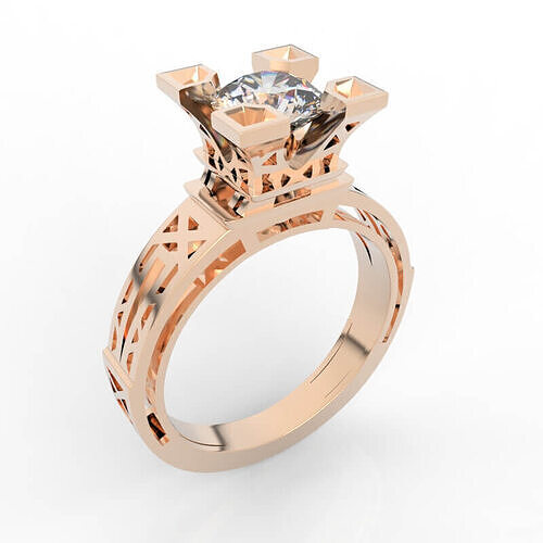 Diamond Tower Ring 3D print model