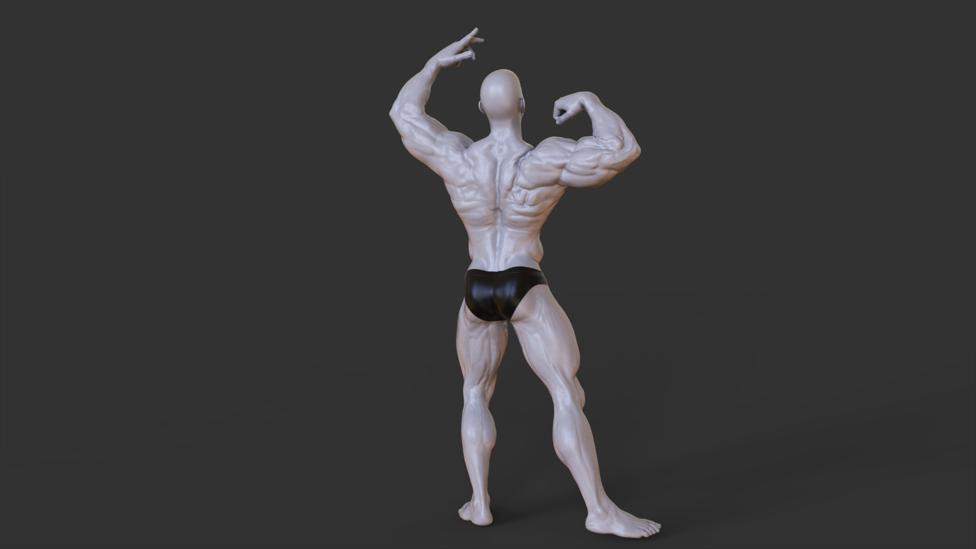 Bodybuilder Pose 3D print model_5