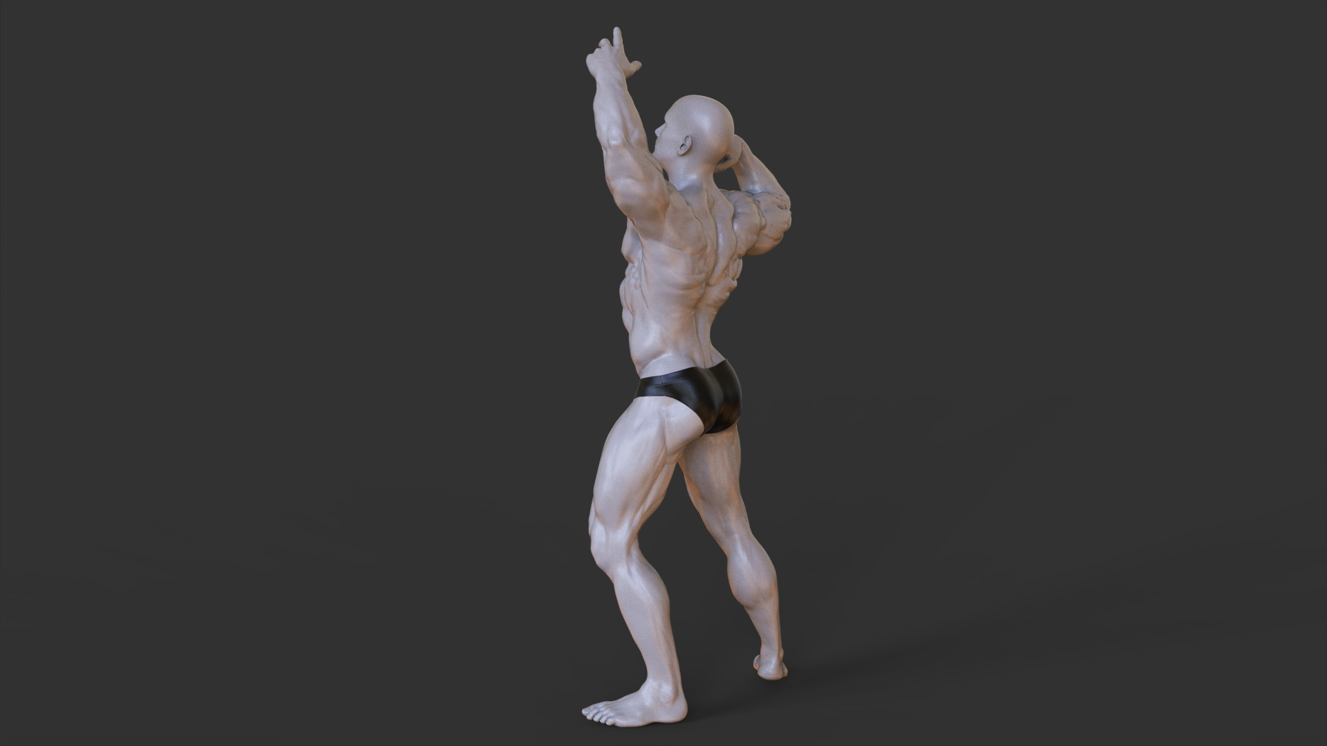 Bodybuilder Pose 3D print model_3