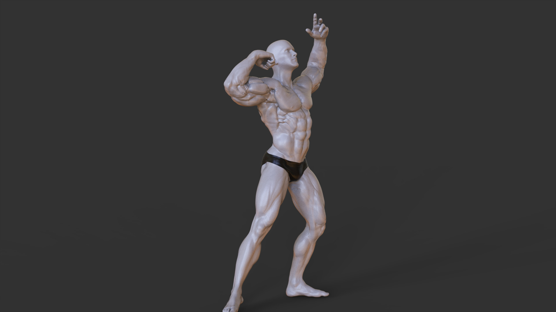 Bodybuilder Pose 3D print model_7