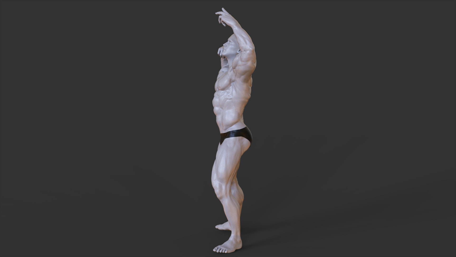 Bodybuilder Pose 3D print model_2