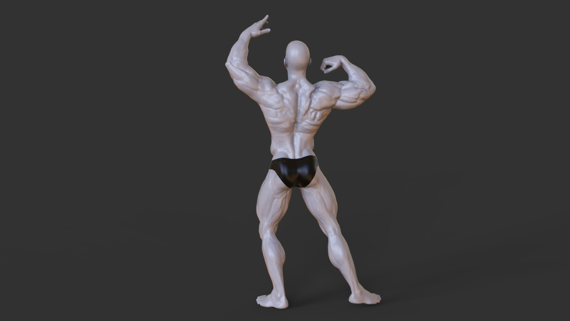 Bodybuilder Pose 3D print model_4