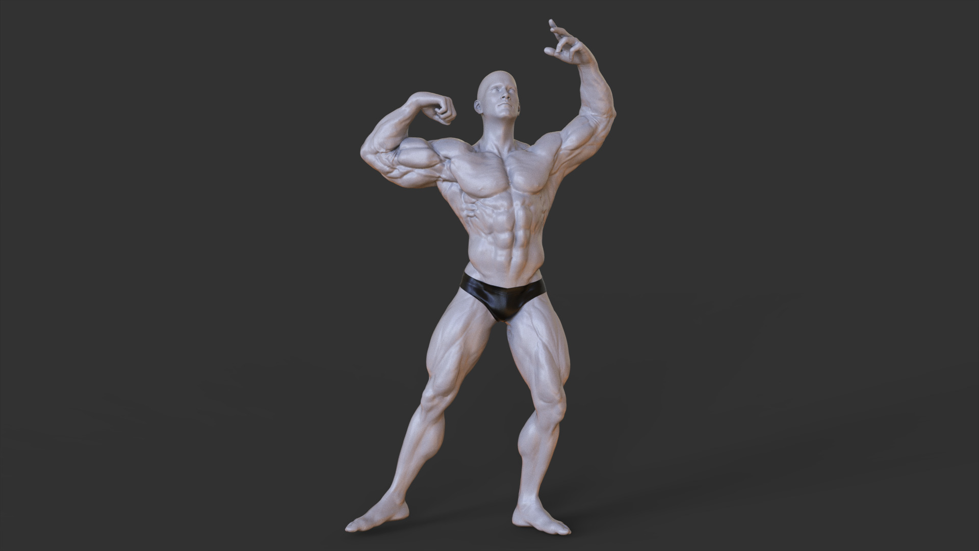 Bodybuilder Pose 3D print model_8