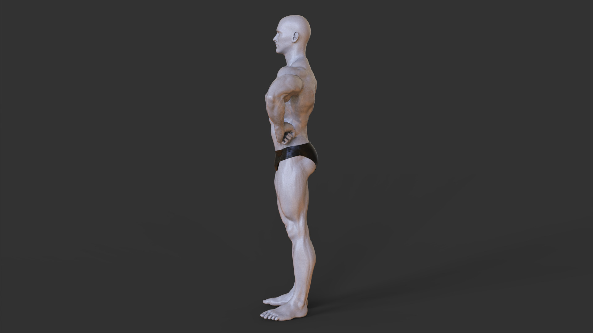 Bodybuilder Pose 3D print model_2