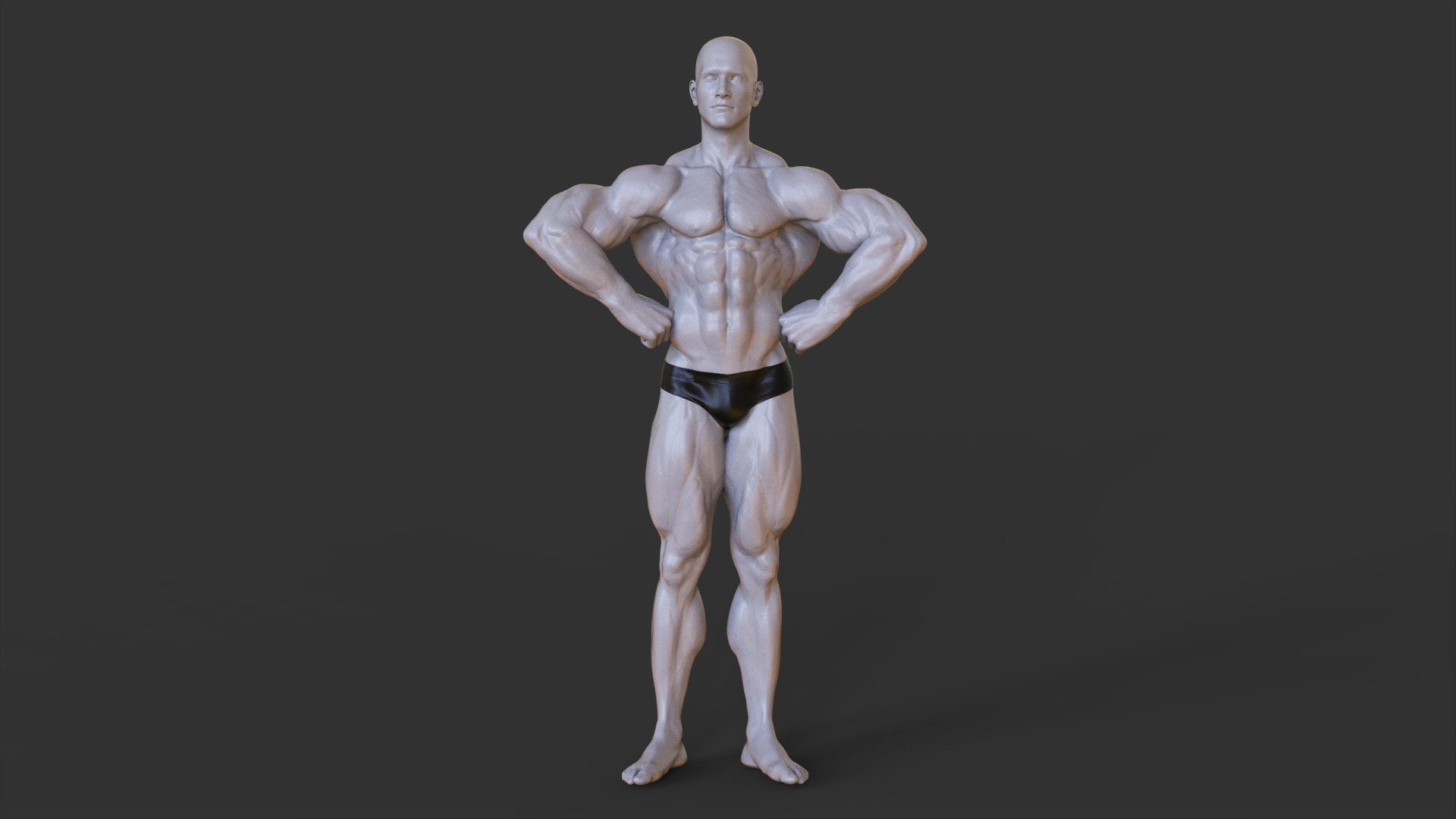 Bodybuilder Pose 3D print model_8