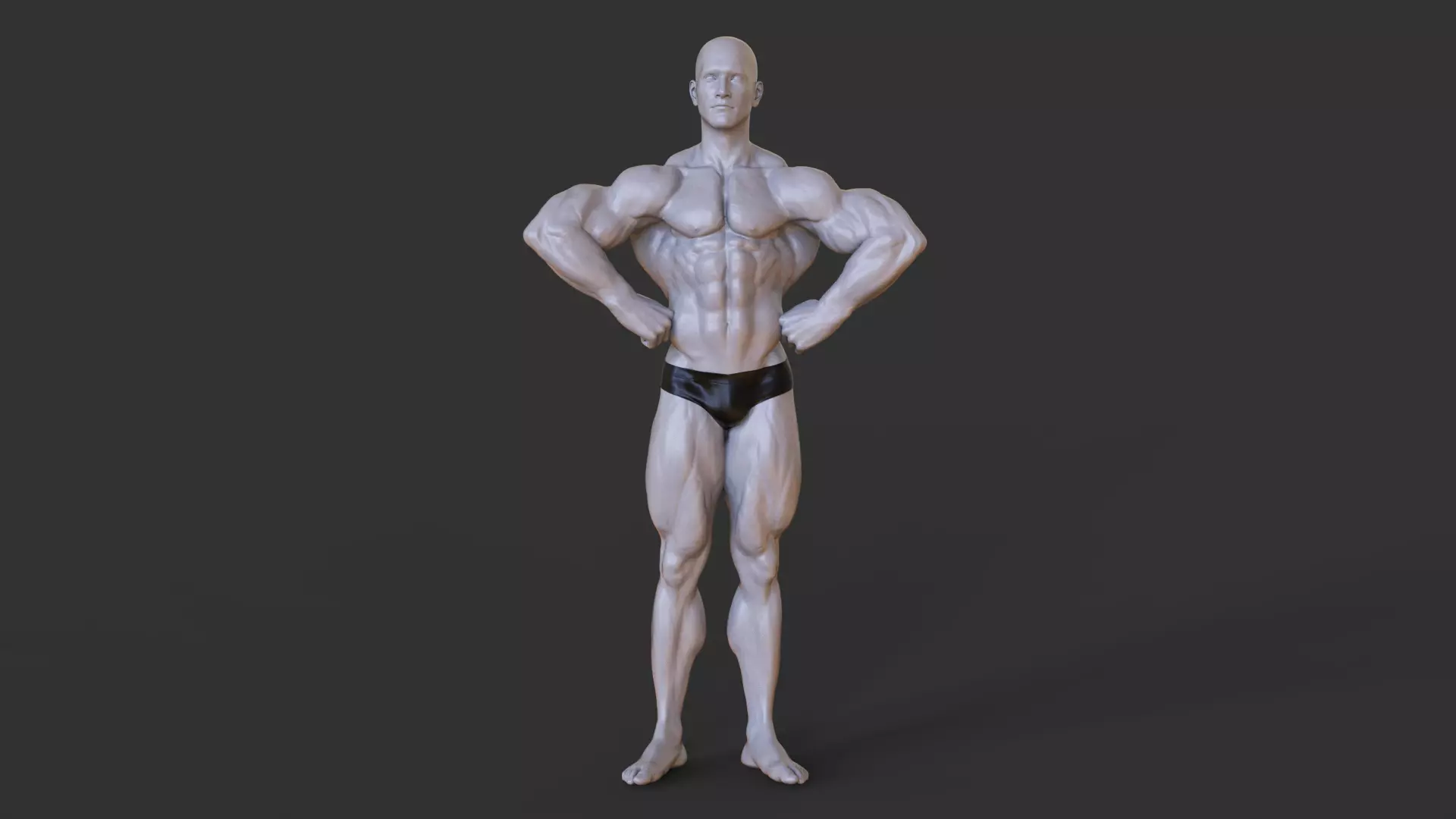 Bodybuilder Pose 3D print model_0