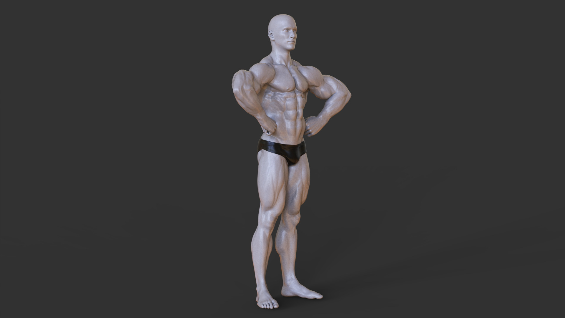 Bodybuilder Pose 3D print model_7