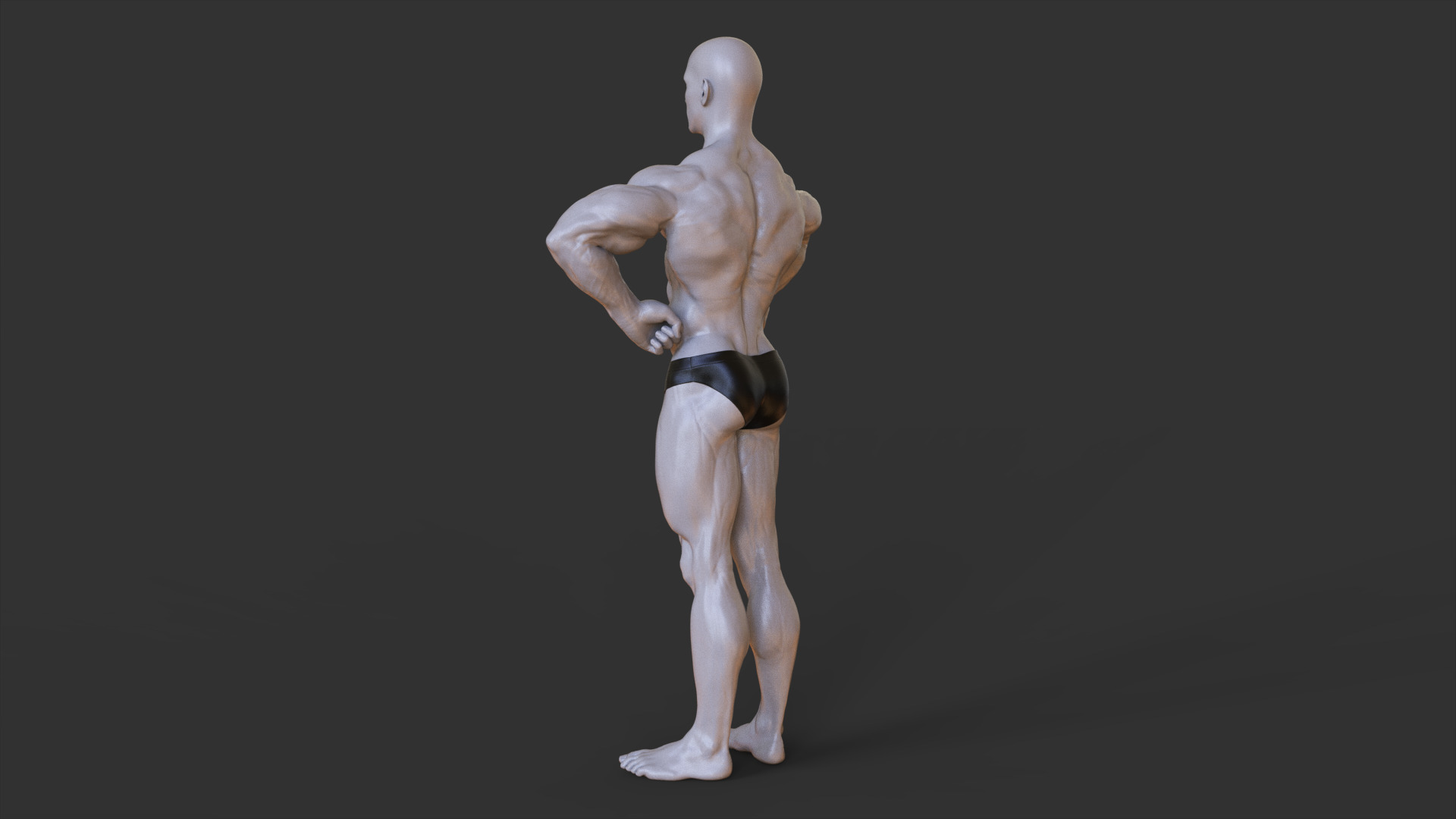 Bodybuilder Pose 3D print model_3