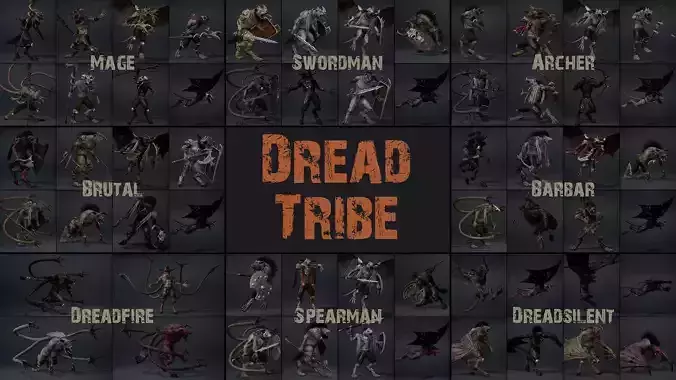 Dread Tribe 3D Model Collection