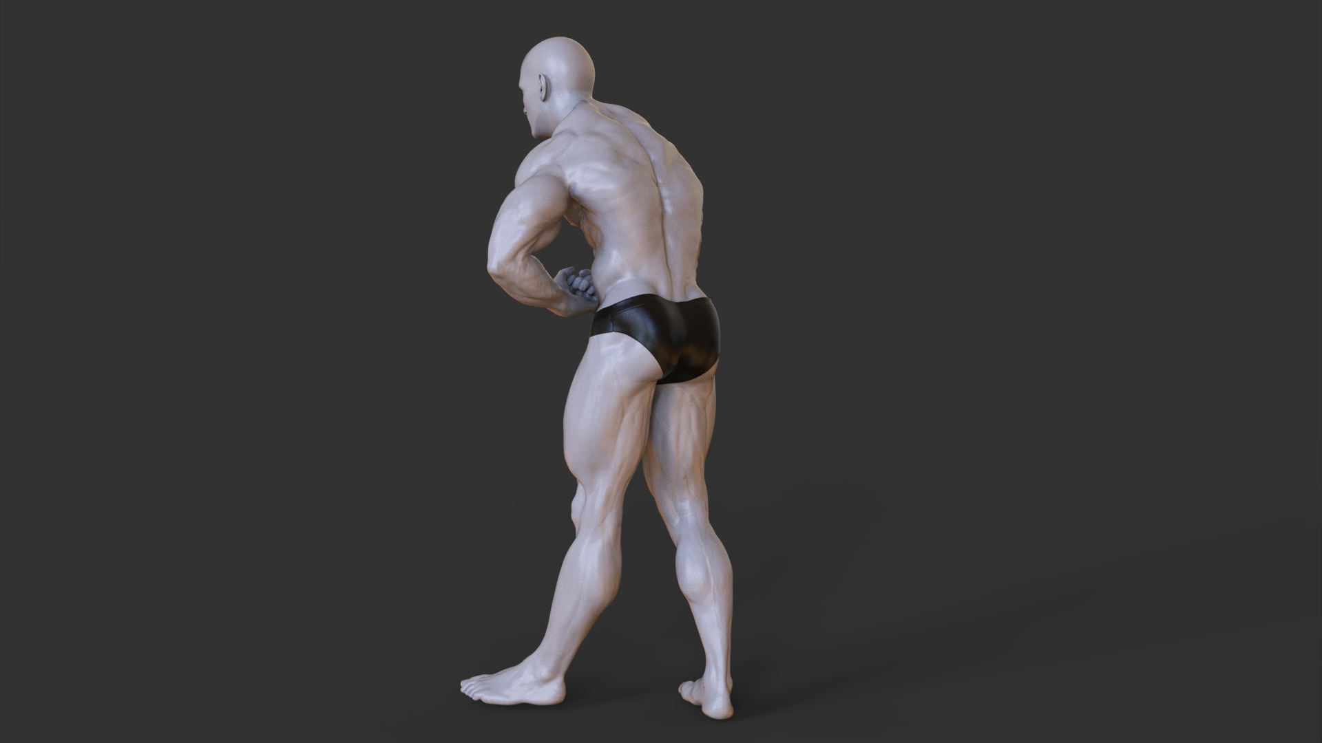 Bodybuilder Pose 3D print model_2