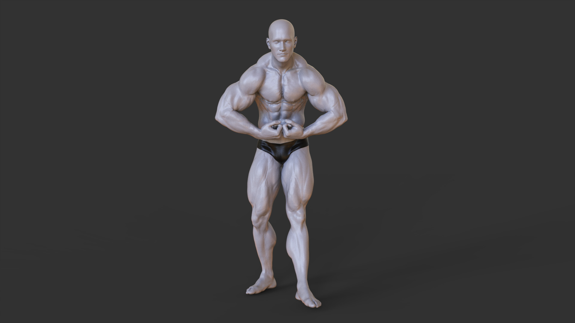 Bodybuilder Pose 3D print model_8