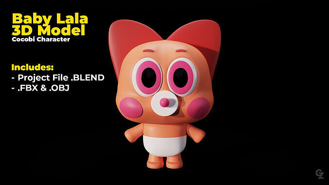 Baby Lala Cocobi Character  3D model