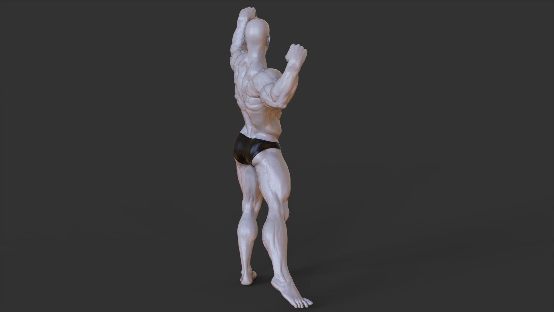 Bodybuilder Pose 3D print model_5