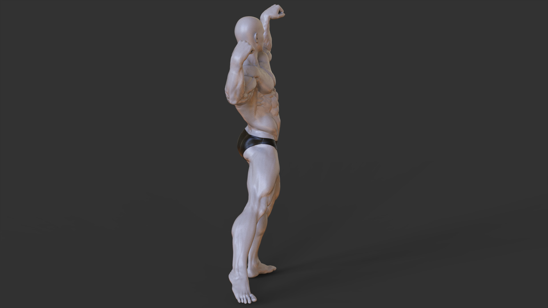 Bodybuilder Pose 3D print model_6