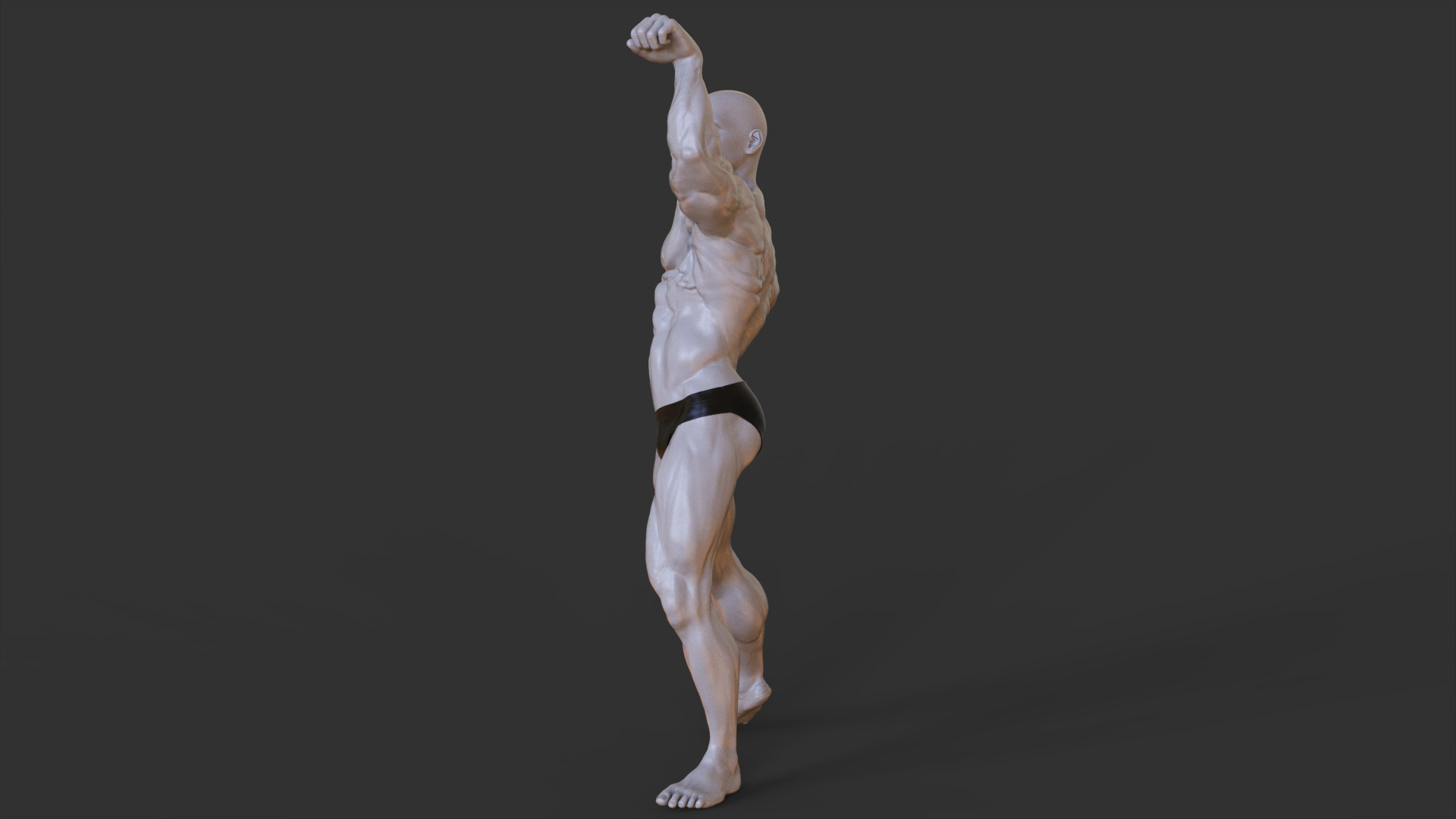 Bodybuilder Pose 3D print model_2