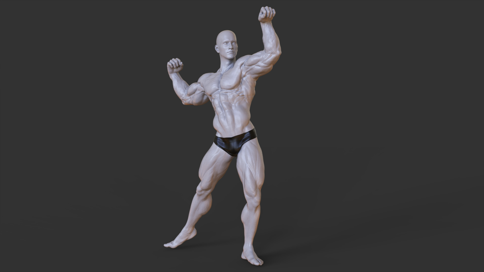 Bodybuilder Pose 3D print model_8