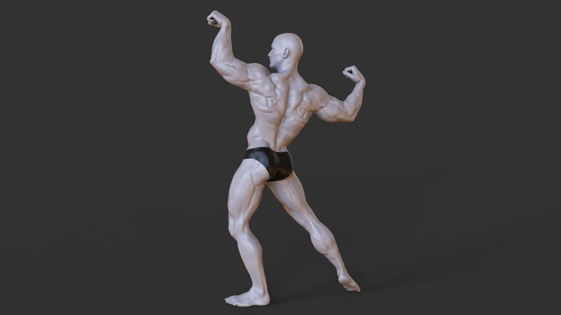 Bodybuilder Pose 3D print model_3