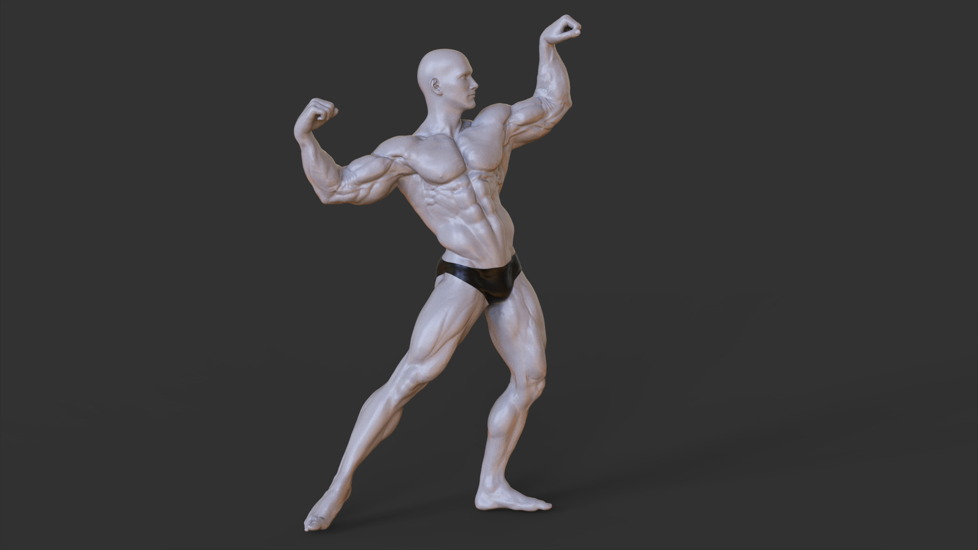 Bodybuilder Pose 3D print model_7