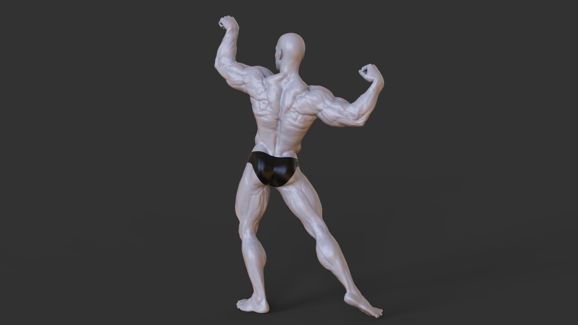 Bodybuilder Pose 3D print model_4