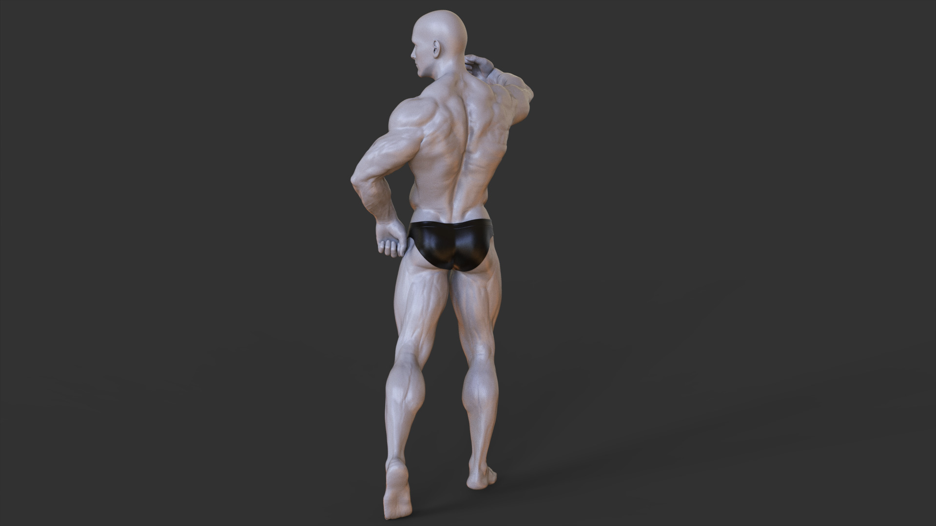 Bodybuilder Pose 3D print model_3