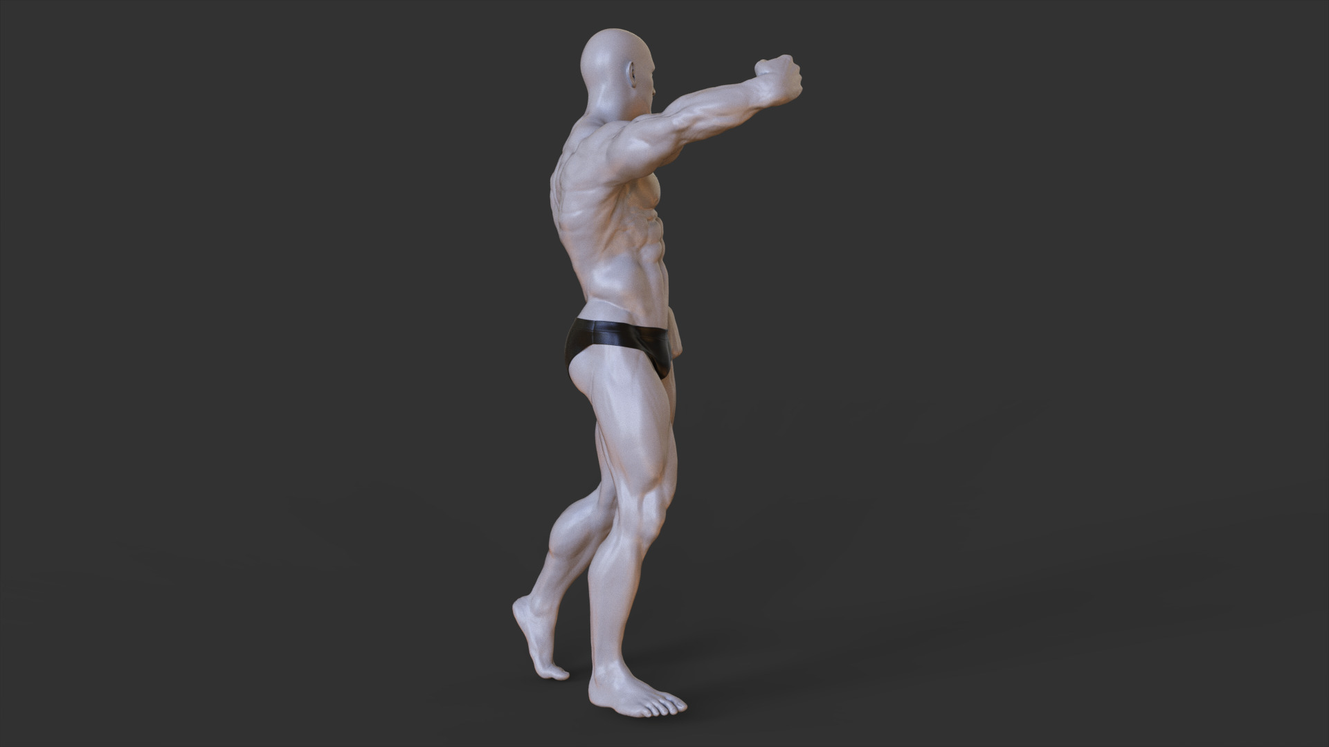 Bodybuilder Pose 3D print model_5