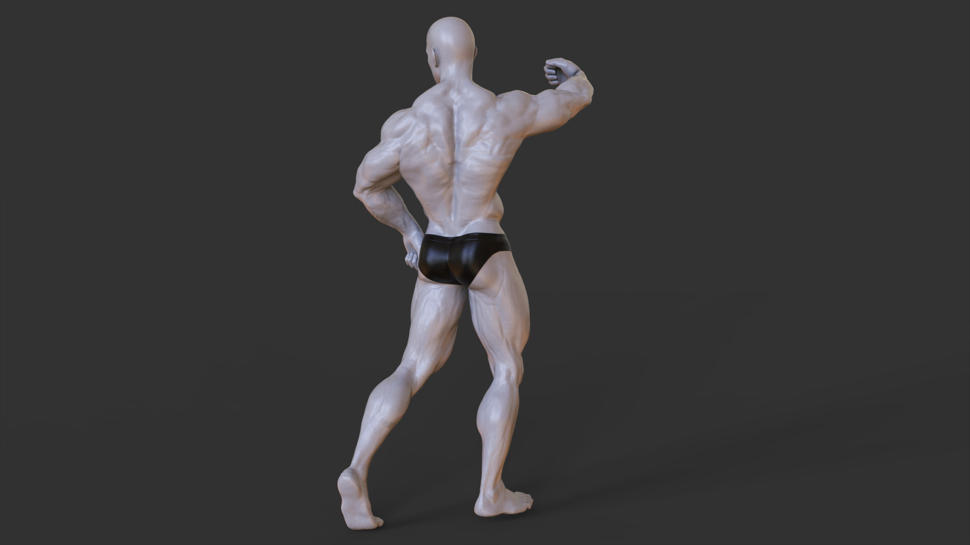 Bodybuilder Pose 3D print model_4