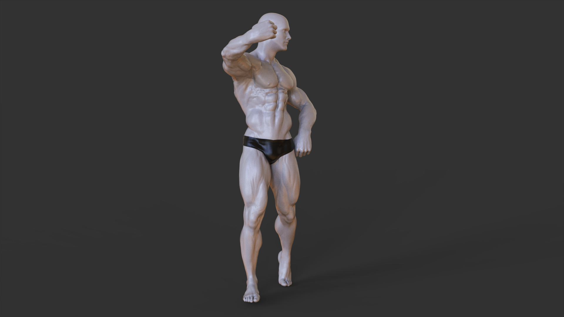 Bodybuilder Pose 3D print model_6