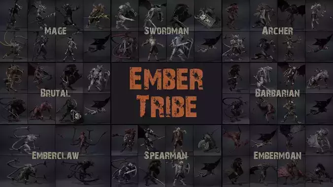 Ember Tribe 3D Model Collection