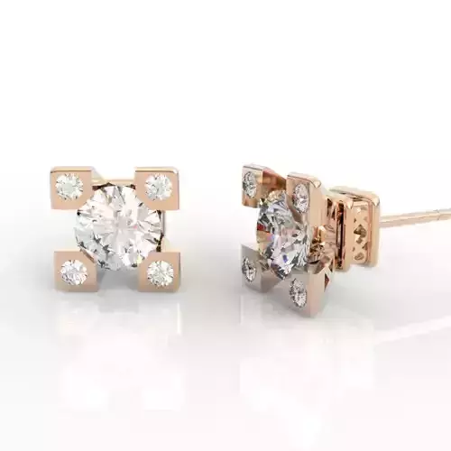 Eiffel Tower Diamond Earrings 3D print model