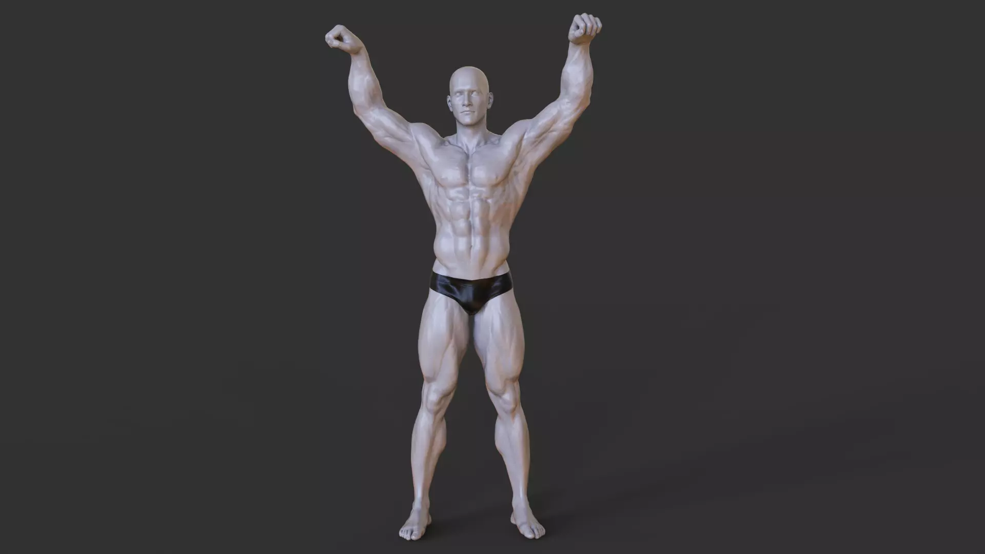 Bodybuilder Pose 3D print model_0