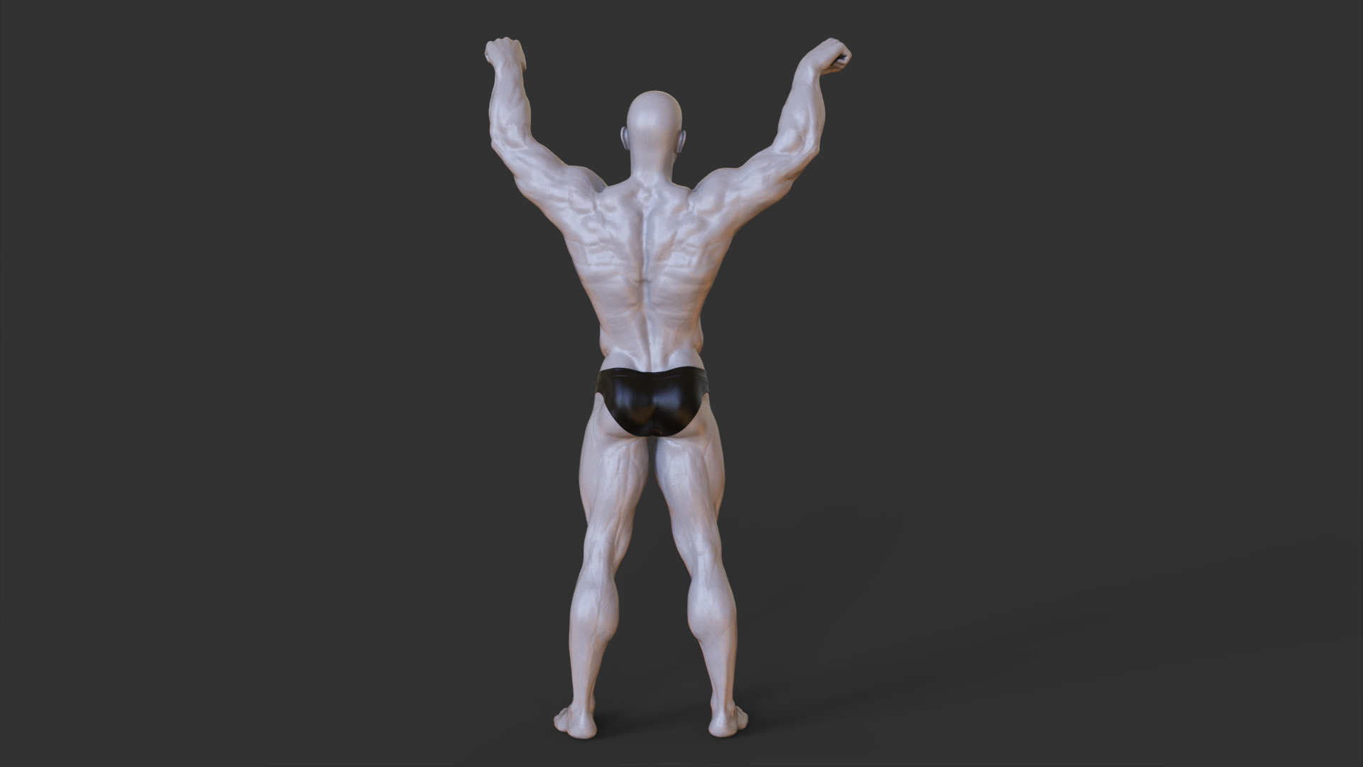 Bodybuilder Pose 3D print model_4