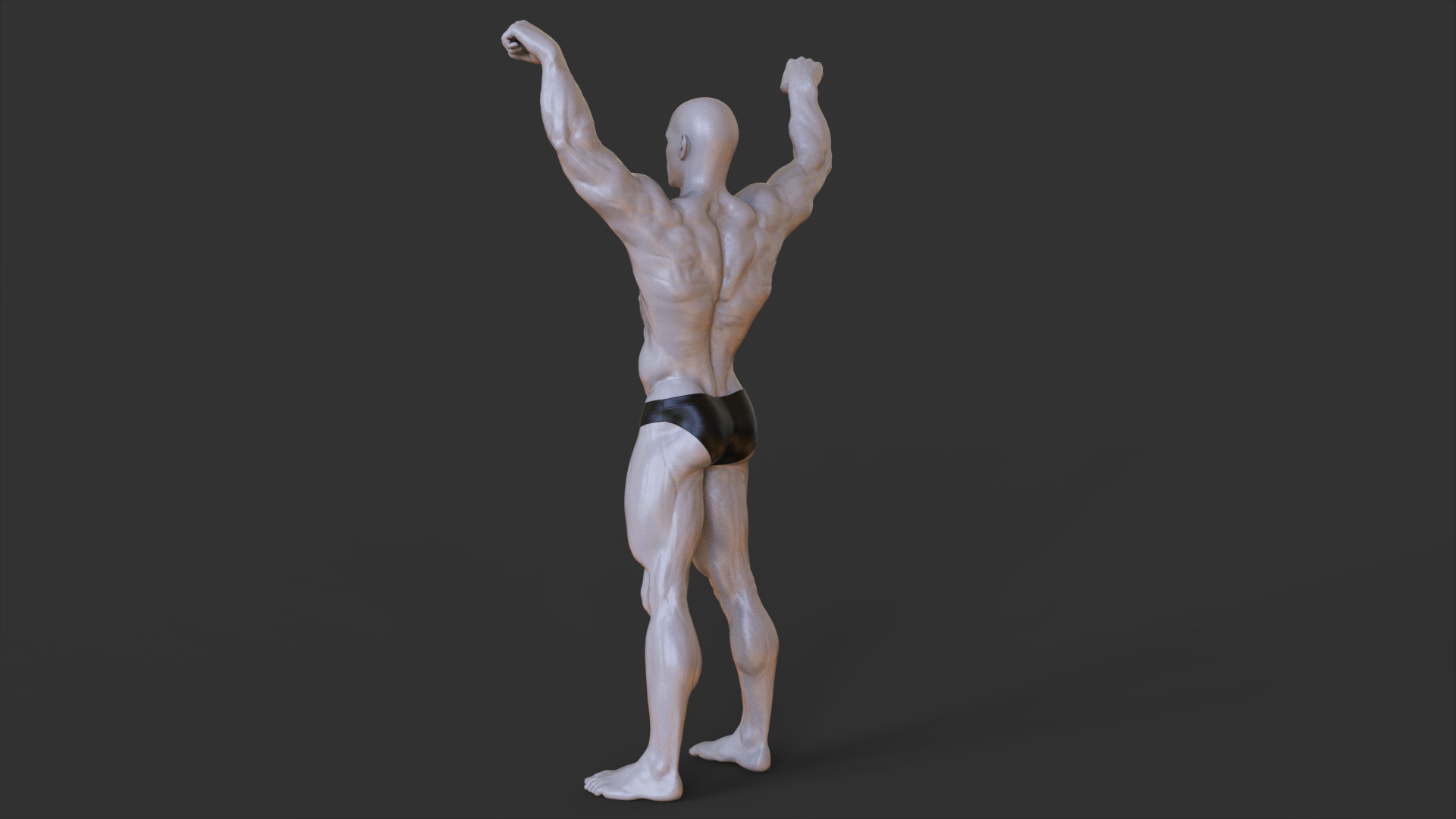 Bodybuilder Pose 3D print model_3