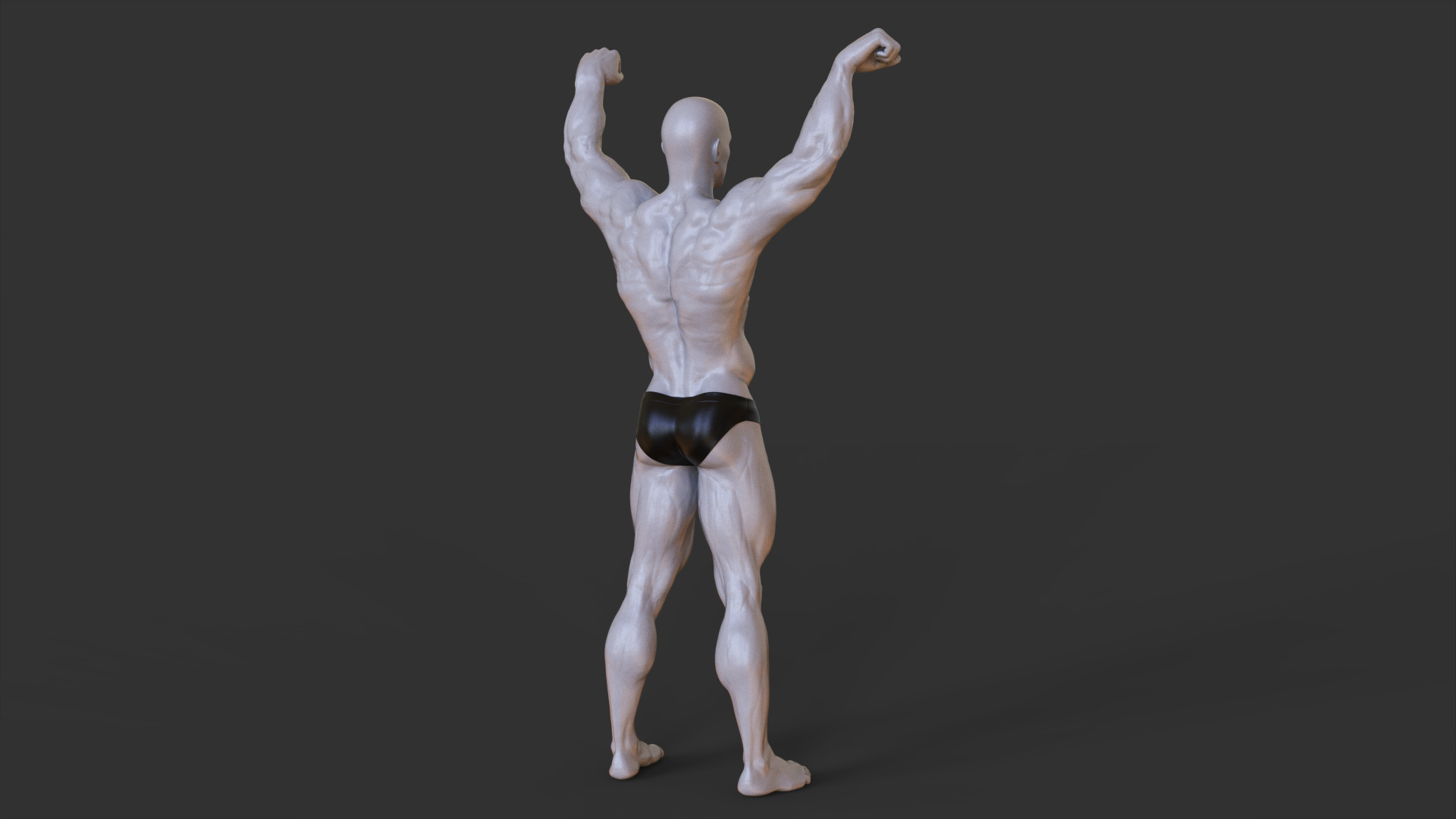 Bodybuilder Pose 3D print model_5